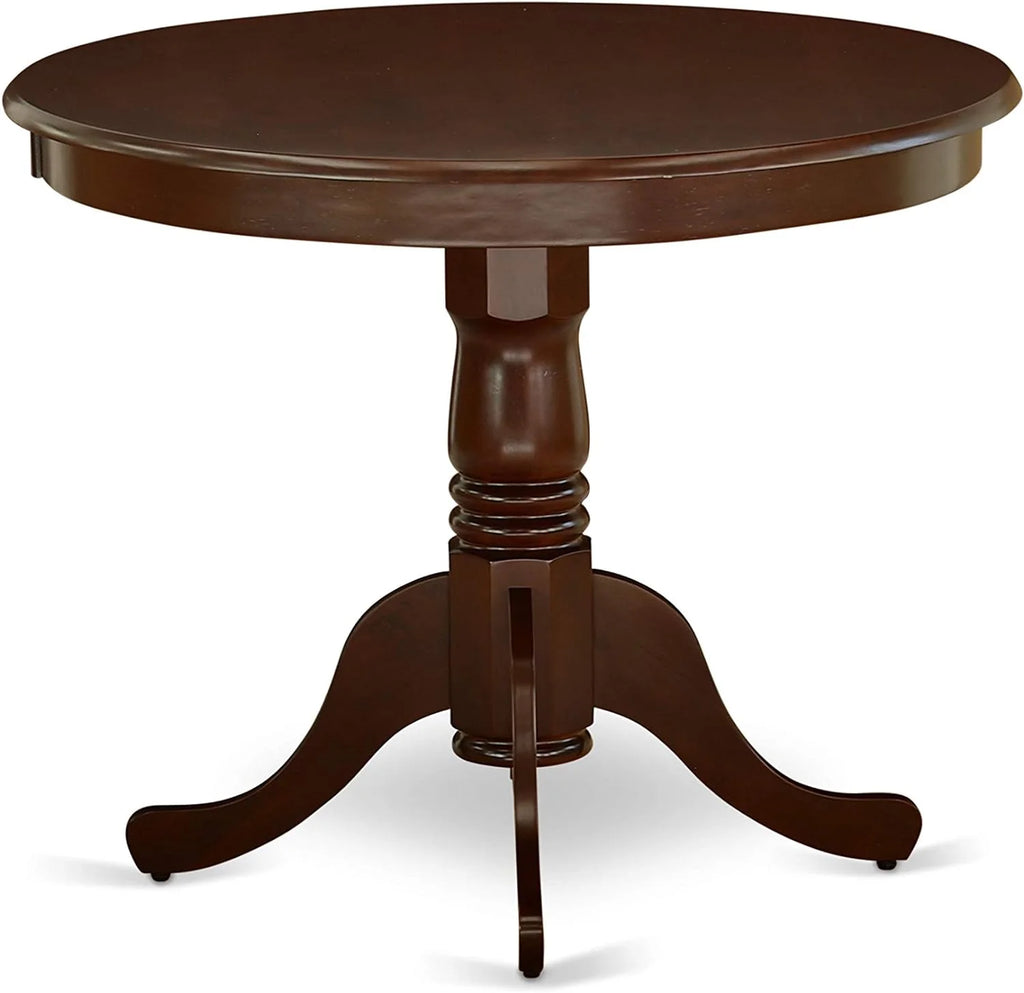 3 Piece Dinette Set with Round Table and 2 Faux Leather Chairs T119815