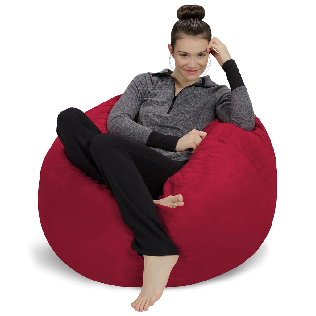 Charcoal 3 ft Memory Foam Bean Bag Chair K359