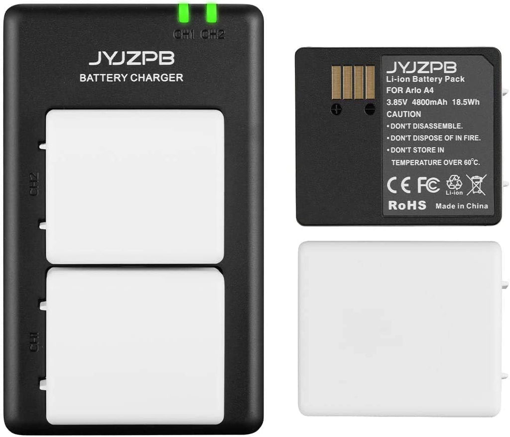 2 Pack 3.85V 4800mAh Replacement Batteries with Dual Battery Charger N9281