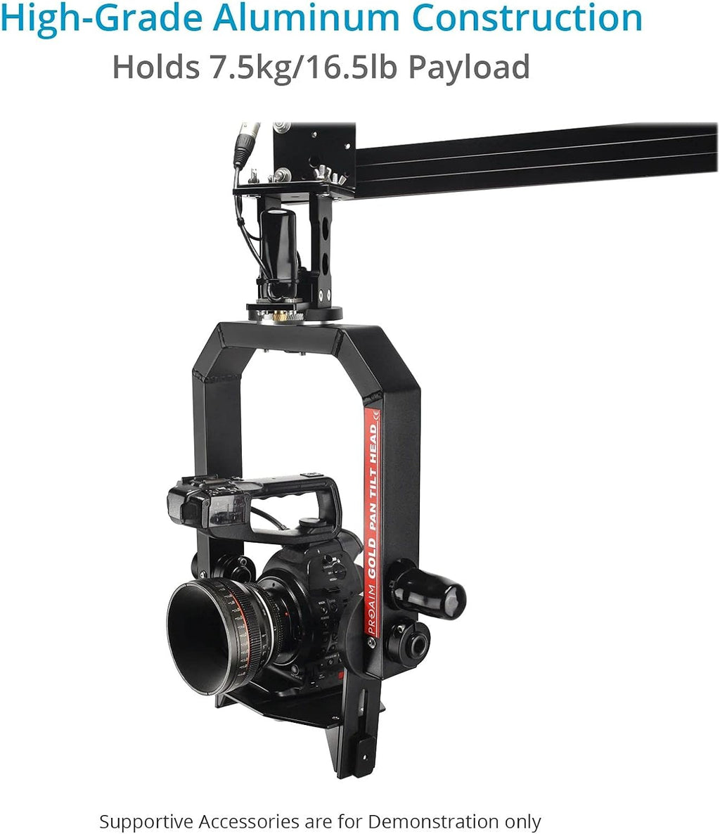 Gold Motorized Camera Pan Tilt Head with Joystick Control U1782
