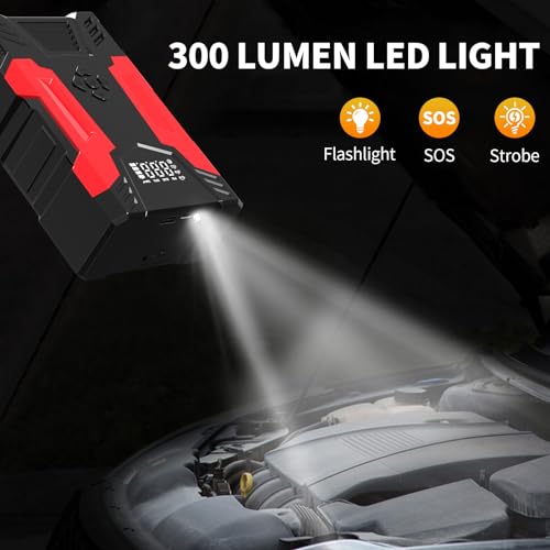 3000A 12V 37000mWh Car Jump Starter with Jumper Cables Z5789