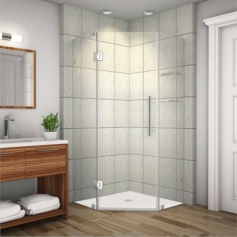 Stainless Steel Frameless Neo-Angle Shower Enclosure G4298