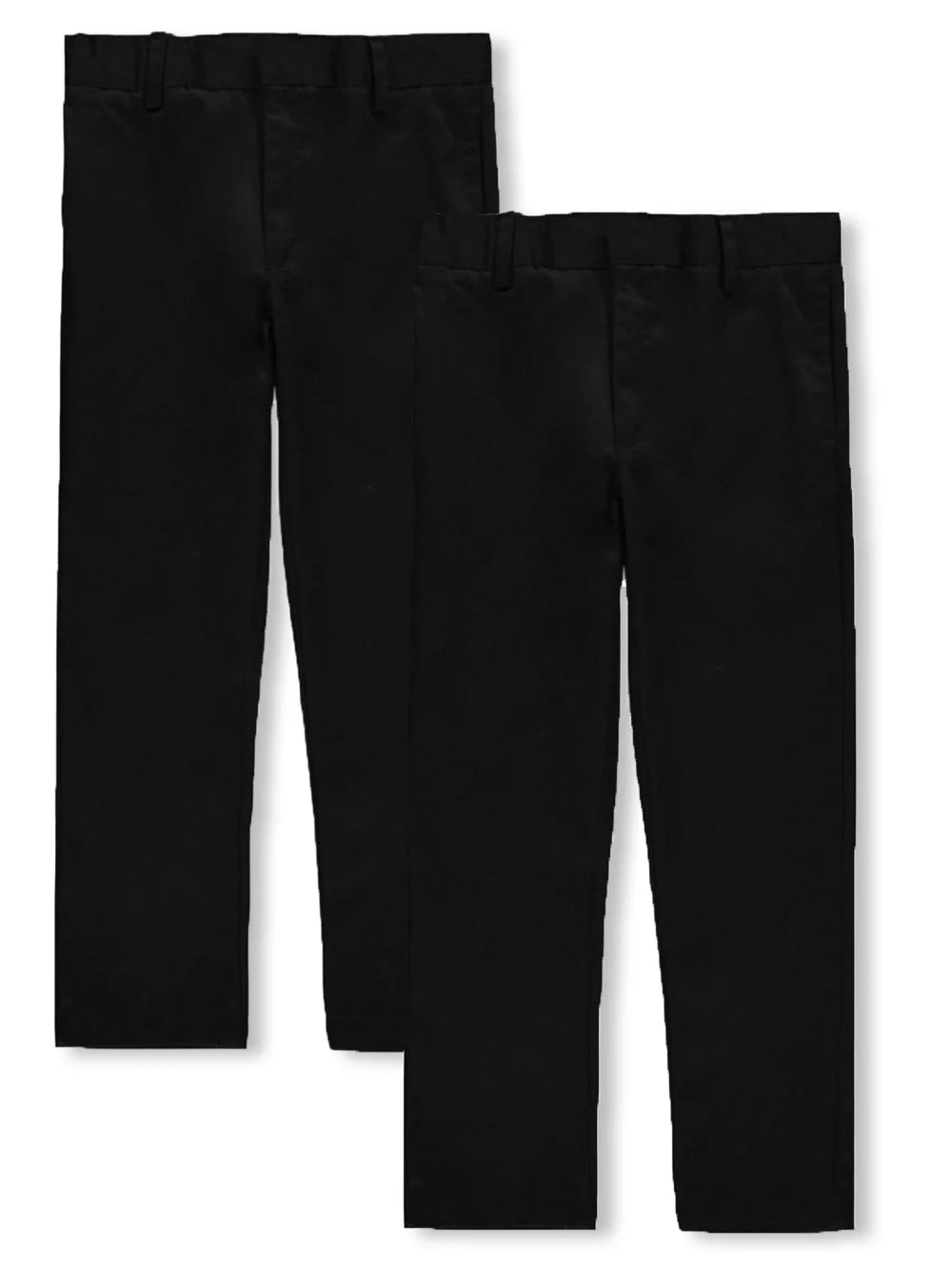 Boys' 2-Pack Flat Front School Uniform Pants E416