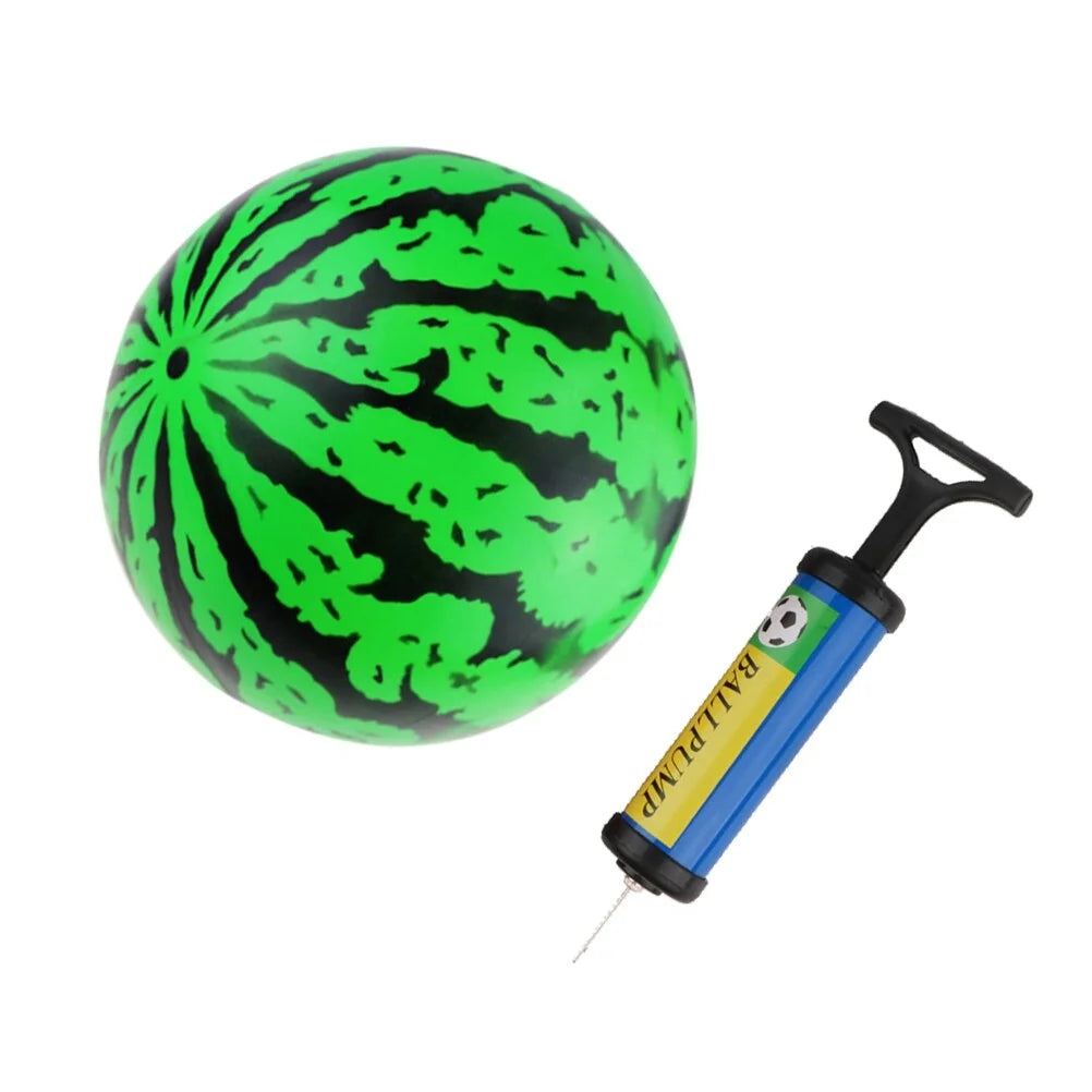 2Pcs 9 Inch Inflatable Bouncy Ball with Pump Kids Toys U99285