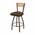 25x22 Swivel Counter Stool with Pewter Finish and Rein Thatch Seat W724985