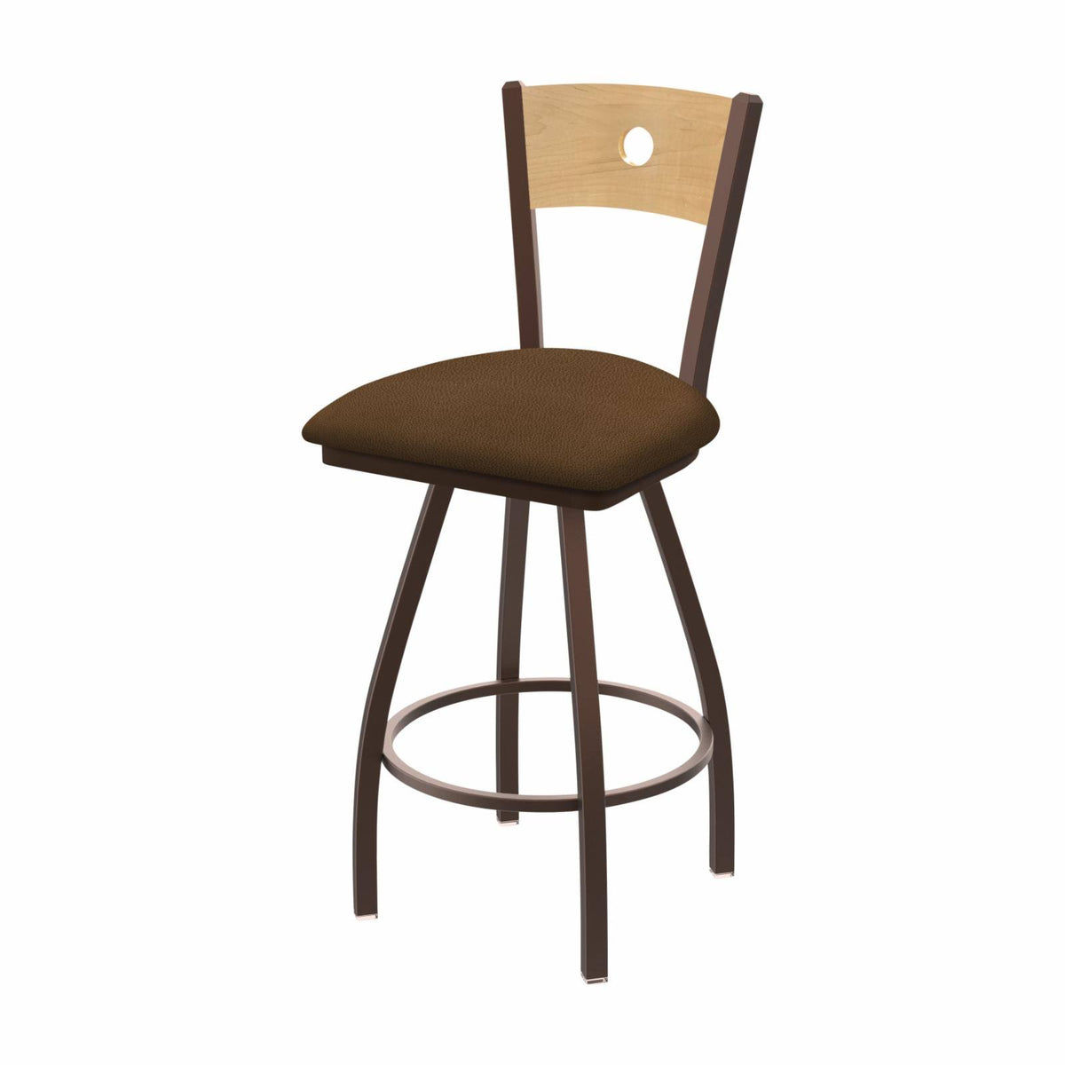 25x22 Swivel Counter Stool with Pewter Finish and Rein Thatch Seat W724985