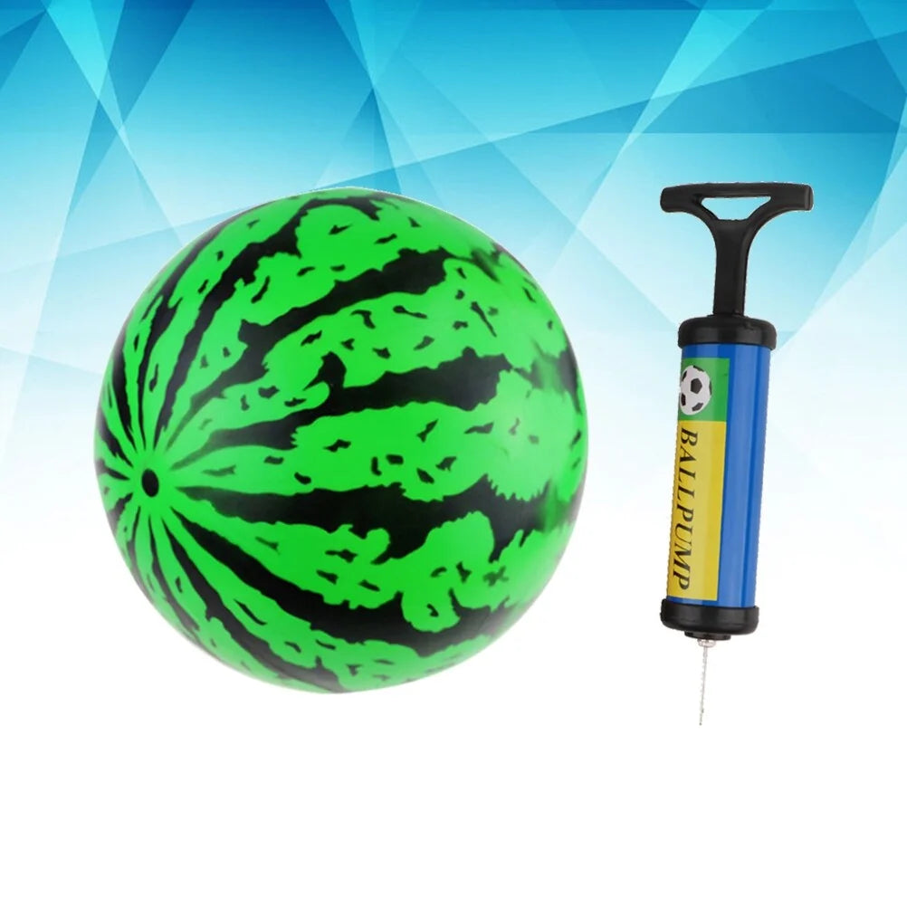 2Pcs 9 Inch Inflatable Bouncy Ball with Pump Kids Toys U99285