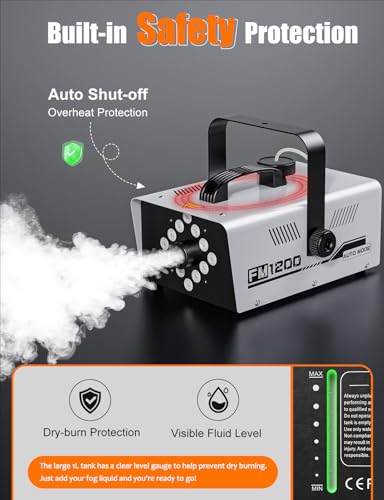 1200W 6000CFM Fog Machine with LED Lights U882463