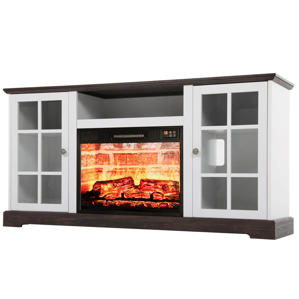 White Fireplace TV Stand T399