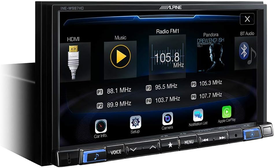 Digital Media Navigation Receiver with Windshield Mount Dashcam S12785