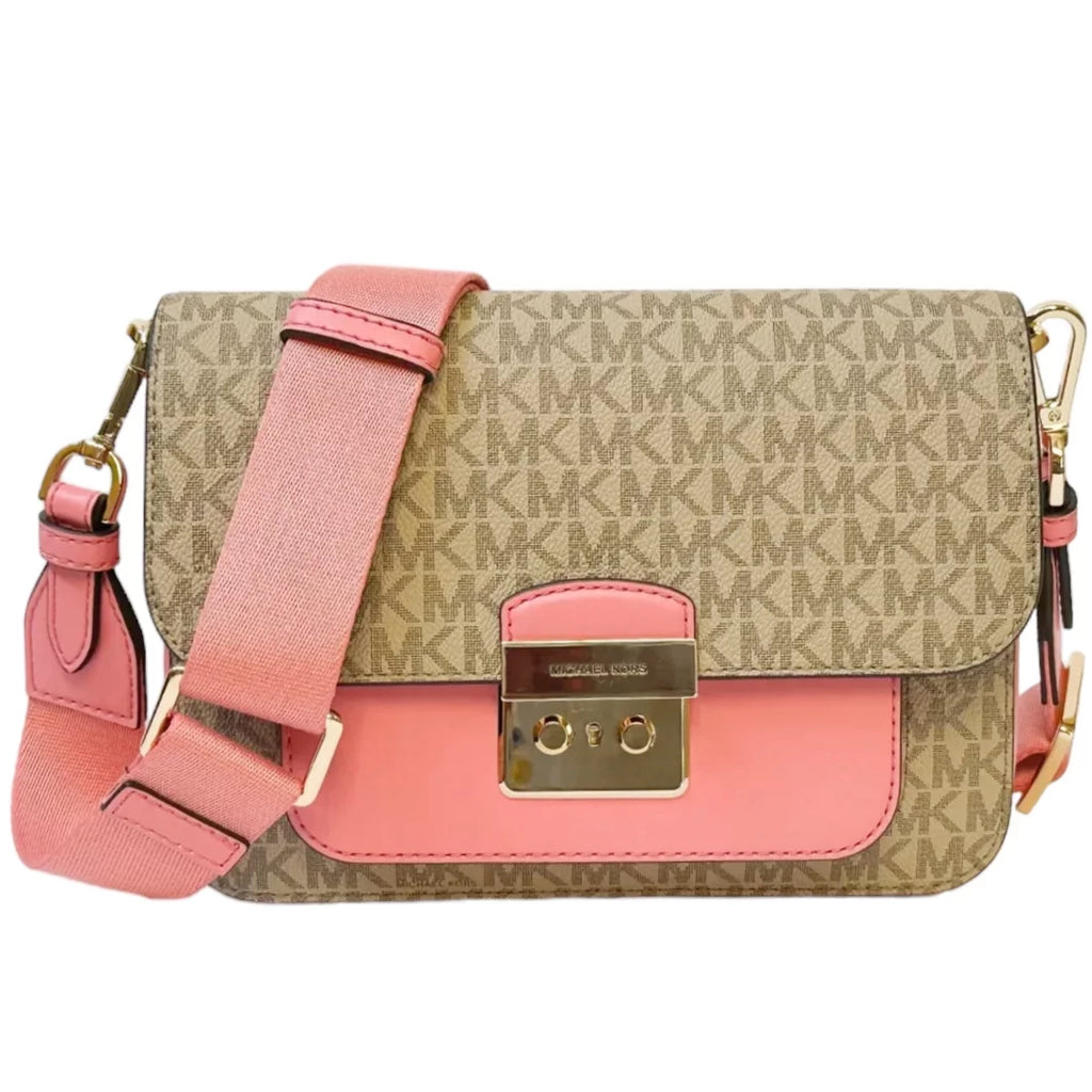 Medium PVC Leather Flap Crossbody Handbag G450