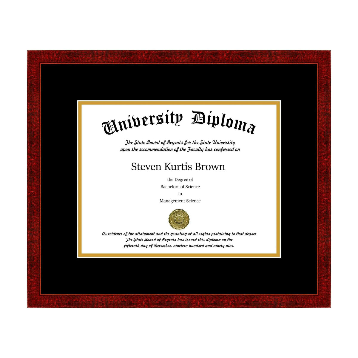 Single Diploma Frame with Double Matting E83708