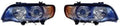 For BMW X5 Headlight Pair Driver and Passenger Side Black Housing G289108