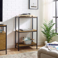 3 Tier Rustic Industrial Bookshelf with Open Shelves A2604