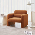 Cream Lambskin Sherpa Fabric Accent Chair L5847