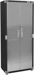 Solid Steel Lockable Metal Storage Cabinet with Adjustable Shelves, 30" W x 18" D x 72" H, Graphite E44844