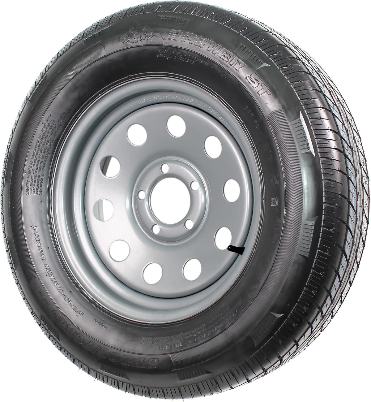 Gray Modular Trailer Tire On Rim ST205/75R15 5 Lug Wheel W191815