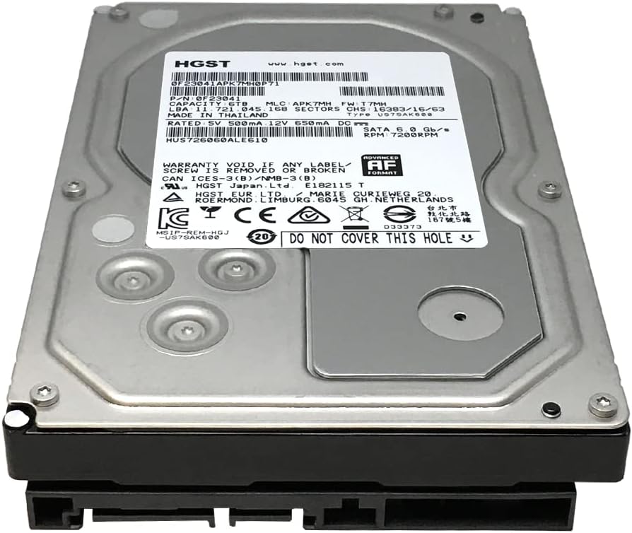 6TB 7200 RPM SATA 6Gb/s 128MB Cache 3.5-Inch Enterprise Hard Drive (Renewed) Pack of 2 W52207