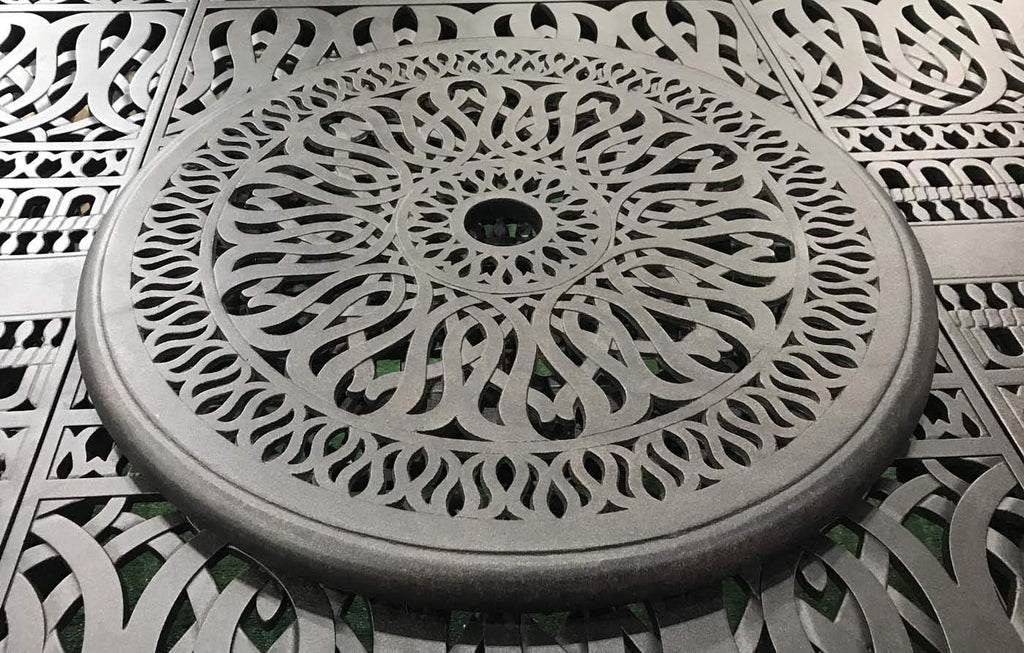 Bronze Cast Aluminum Lazy Susan Turntable Rotating Tray E6373