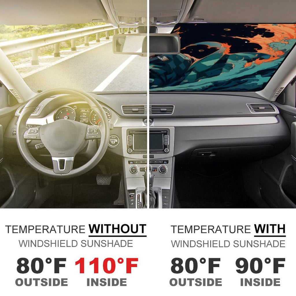 Foldable Reflective Car Windshield Sunshade V2116
