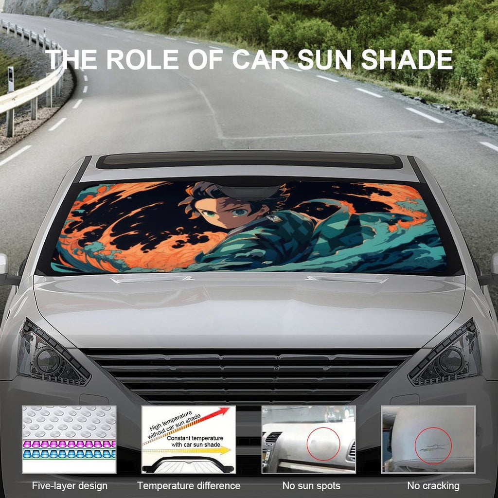 Foldable Reflective Car Windshield Sunshade V2116
