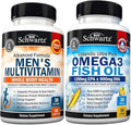Men's Multivitamin with Vitamin C A B D3 E and Zinc Plus Omega 3 Fish Oil Softgels P44222