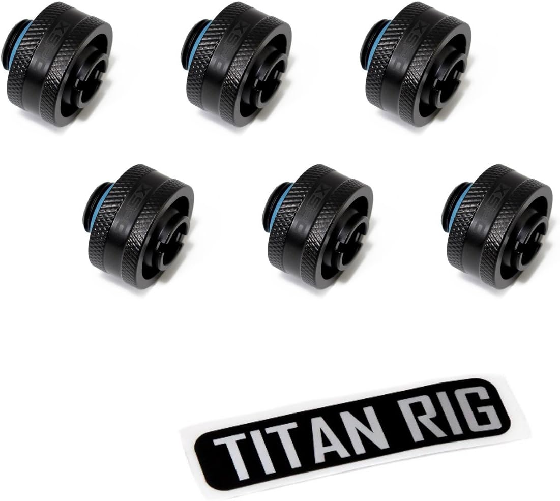 Matte Black Compression Fitting 6-Pack G65370