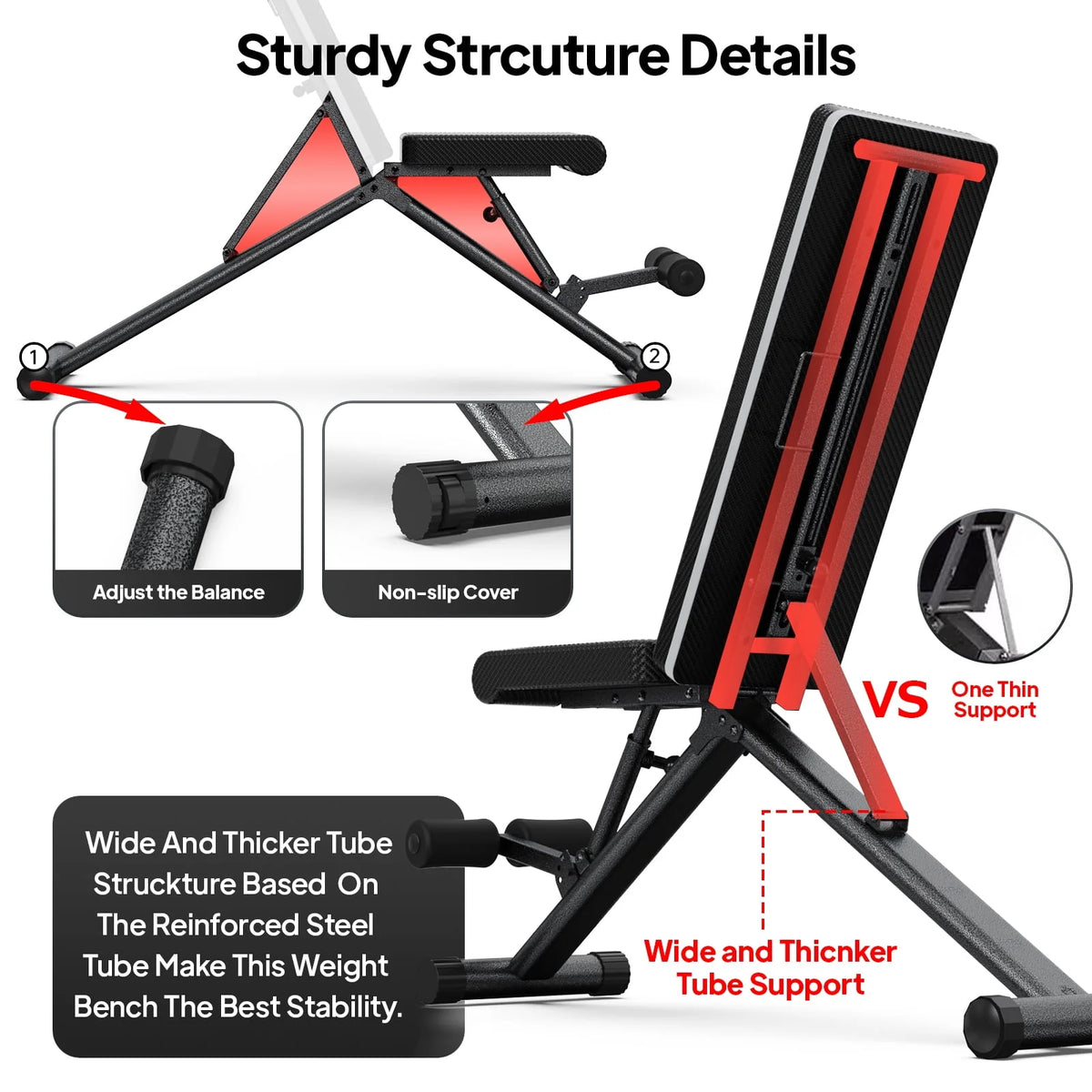Foldable Adjustable Weight Bench Q951