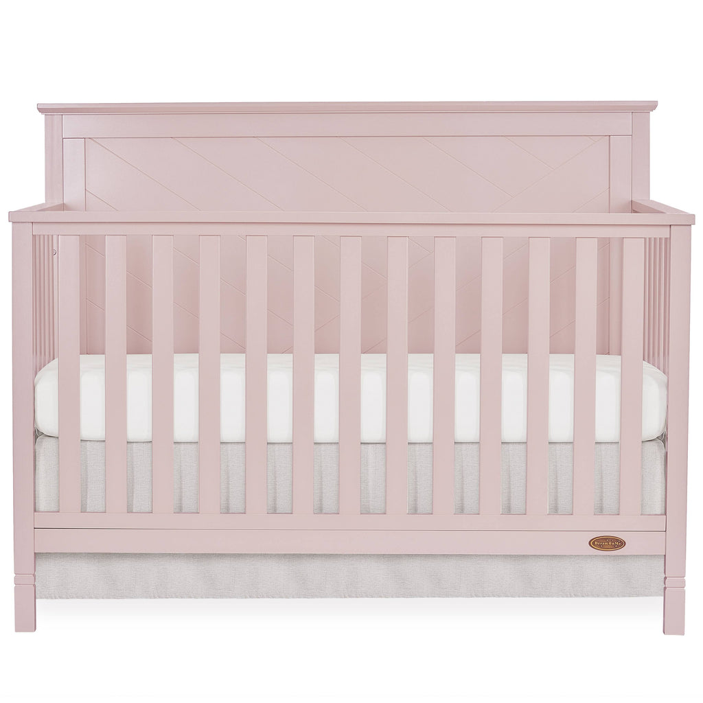 Blush Pink 5 in 1 Convertible Crib Q346