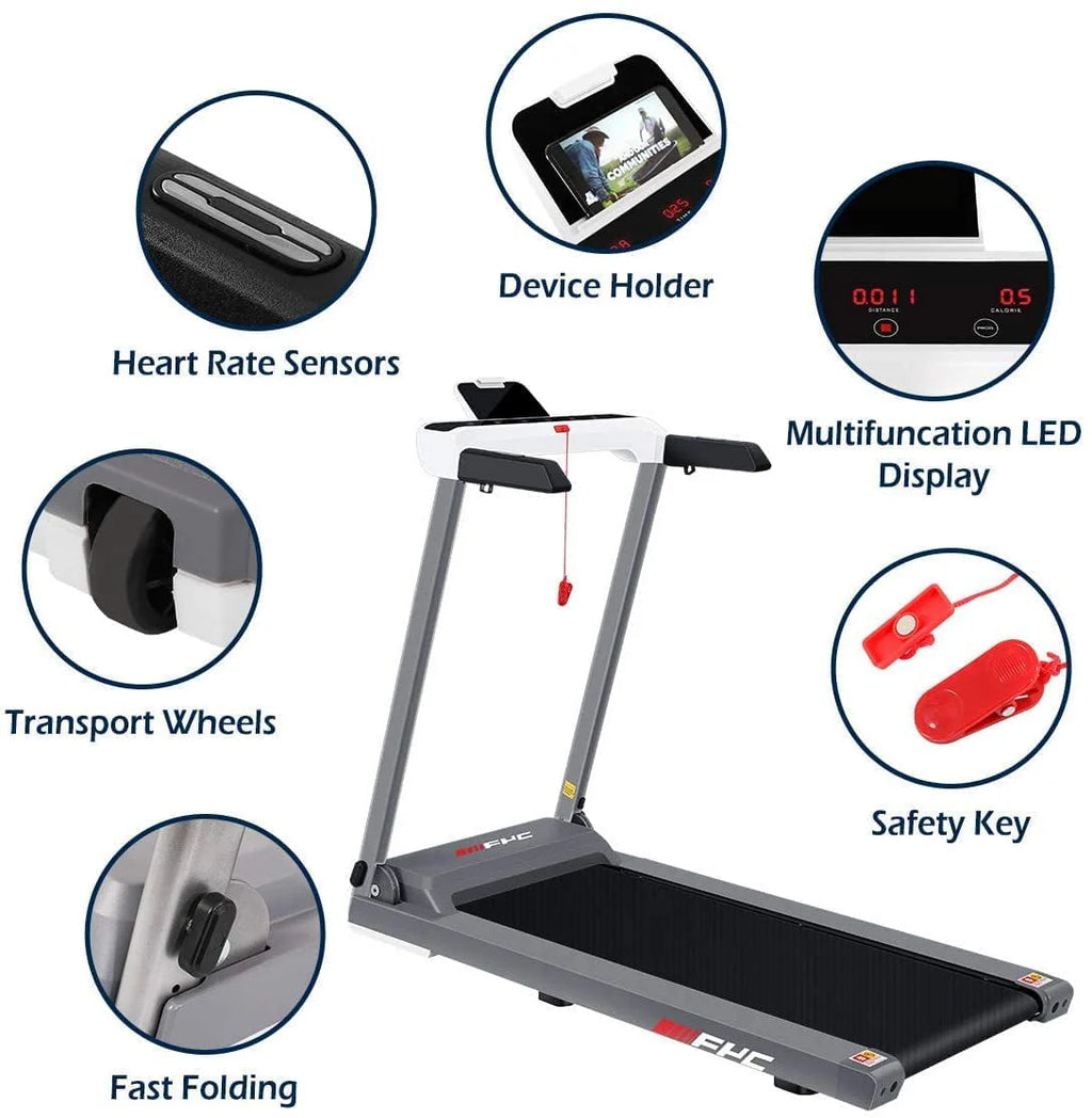 2 in 1 Folding Treadmill with Dual Display A870