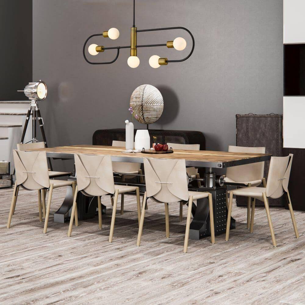 Matte Black Foundry Brass 5 Light Island/Billiard A79632