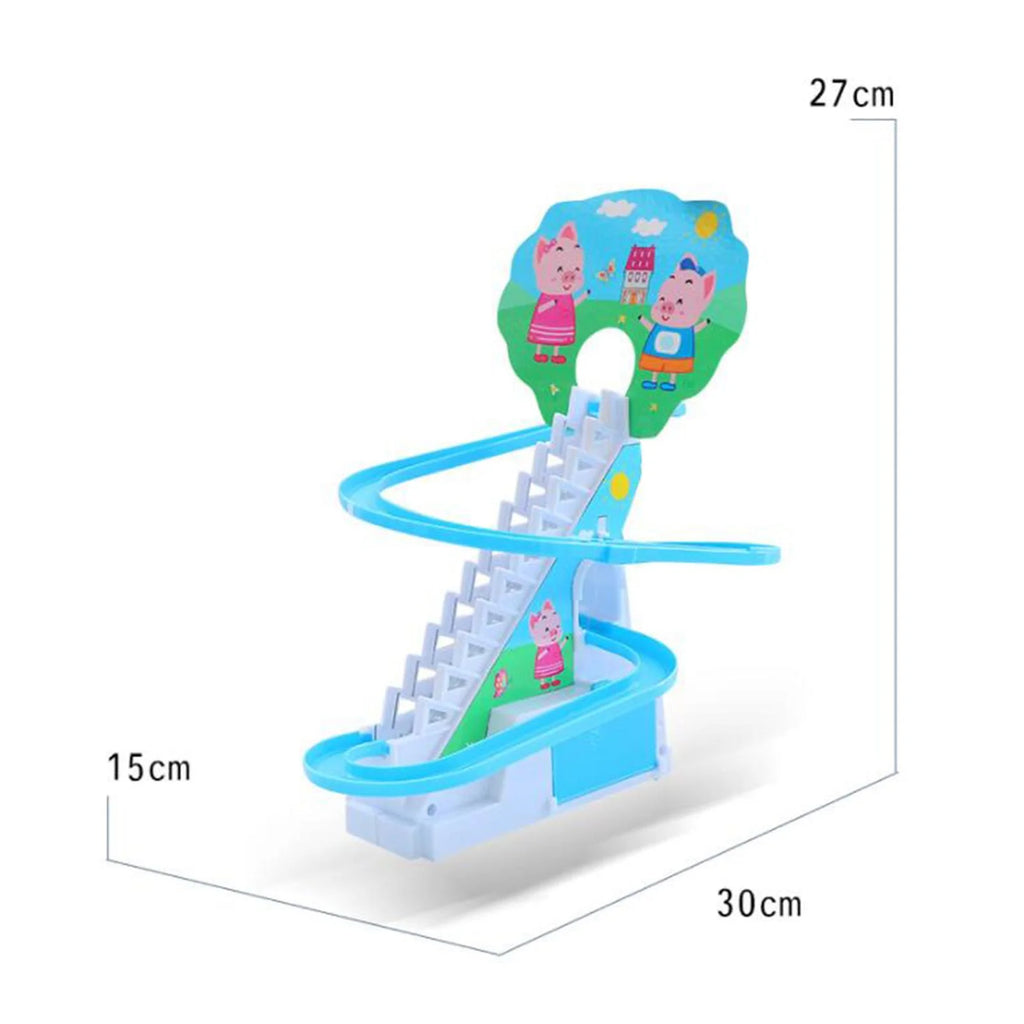 6 s Electric Climbing Stair Toy with LED Flashing Lights Children's Roller Coaster Toy Set E856731