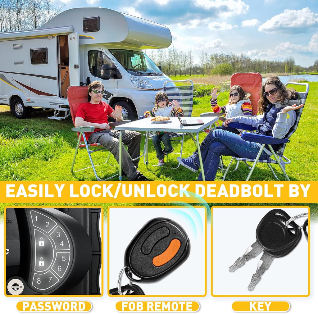 RV Keyless Entry Door Lock with Keypad and Deadbolt W99833