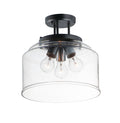 3 Light Semi-Flush Mount Black F421344