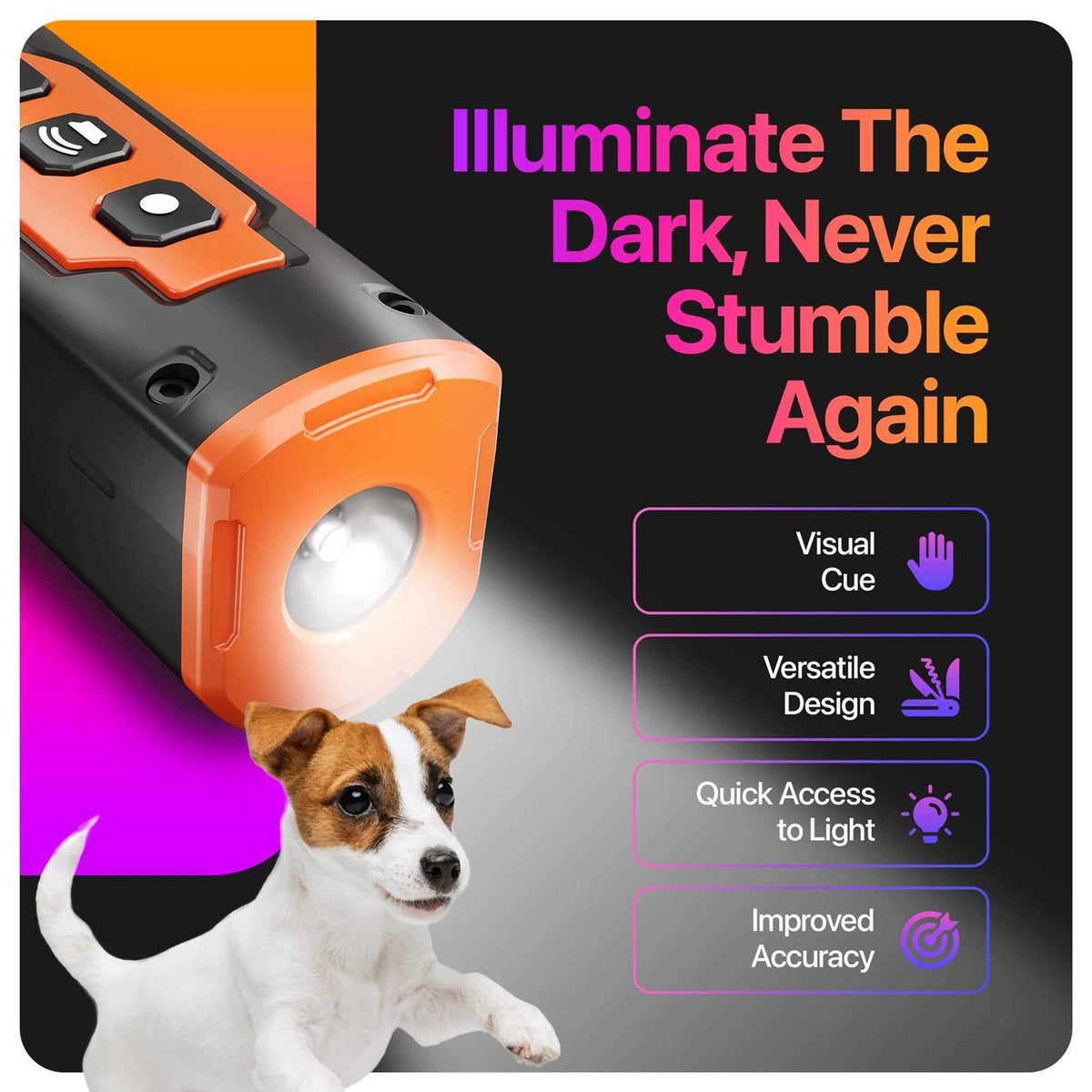 Dog Bark Deterrent Devices with 3X Sonic Emitters 50ft Range W4154