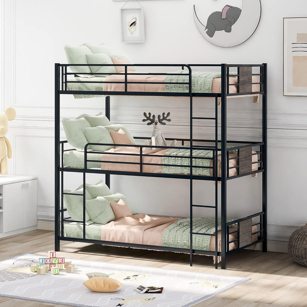 Twin Size Low Loft Bed with Slide, Storage Staircase, Safety Guardrails, Solid Pine Wood Bedframe, White E5527