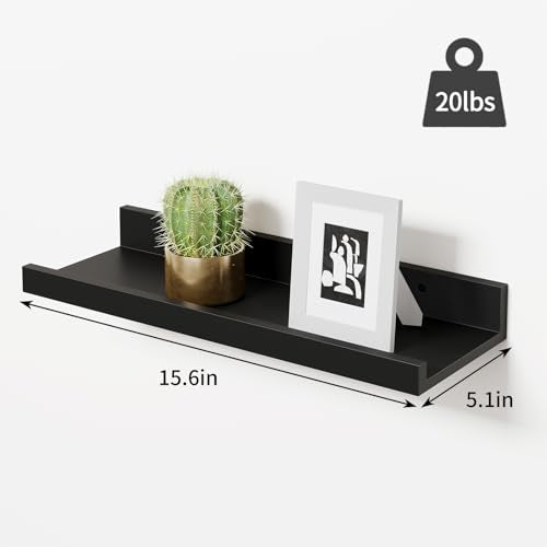 Rustic Brown Wall Shelves Set of 8 W17841