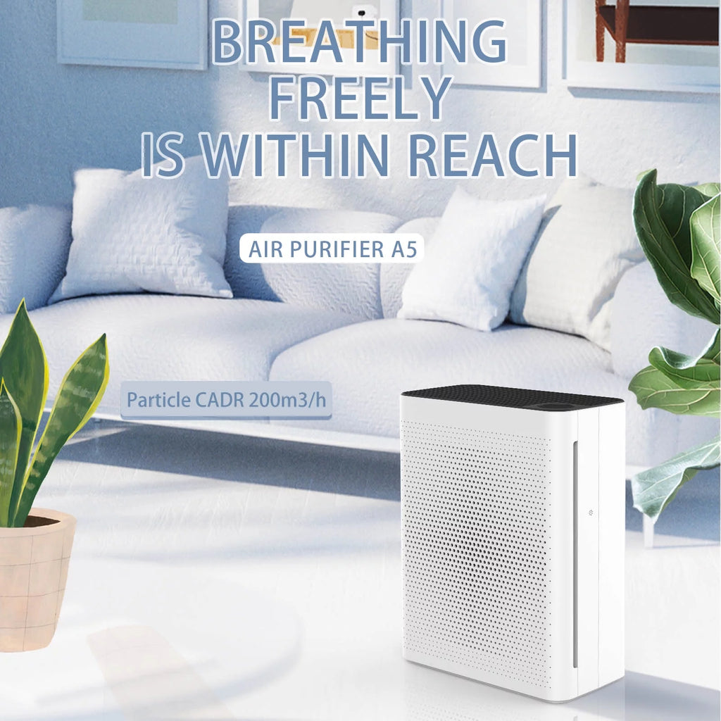 HEPA Air Purifier with Adjustable Fan Speed, Quiet Sleep Mode, 410 sq. ft Coverage, White G3423