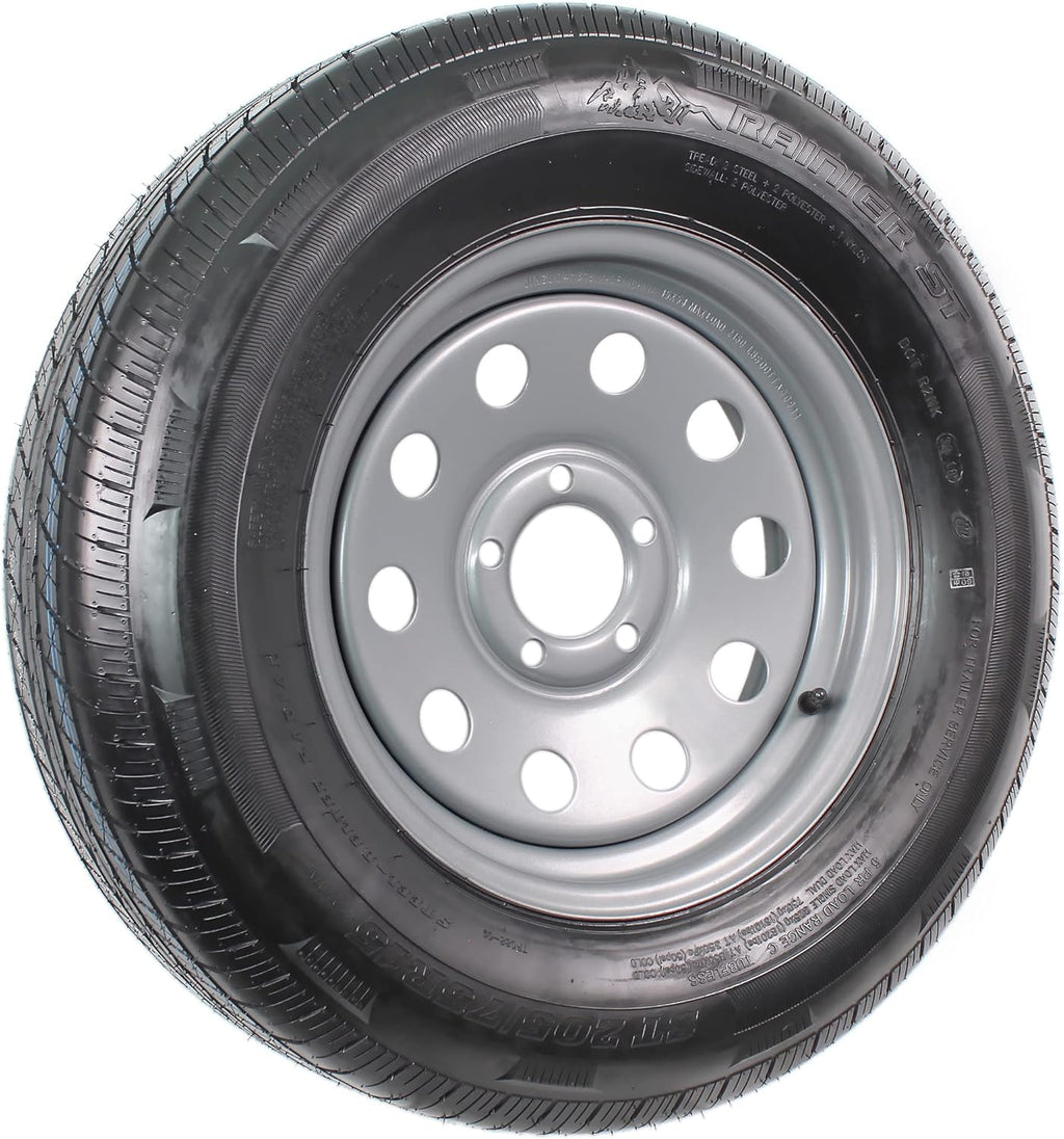 Gray Modular Trailer Tire On Rim ST205/75R15 5 Lug Wheel W191815