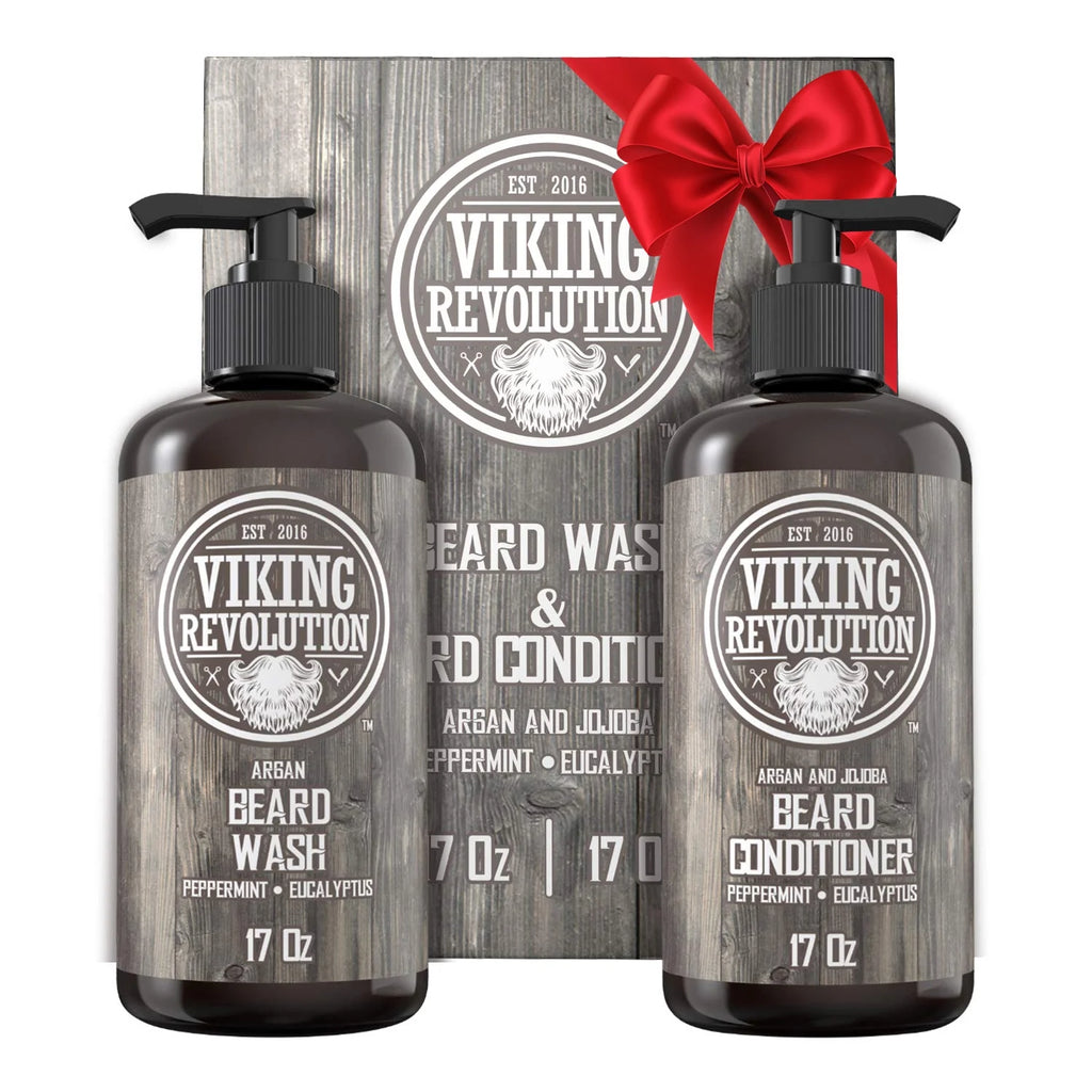 Beard Wash & Beard Conditioner Peppermint & Eucalyptus 34 Oz O91768