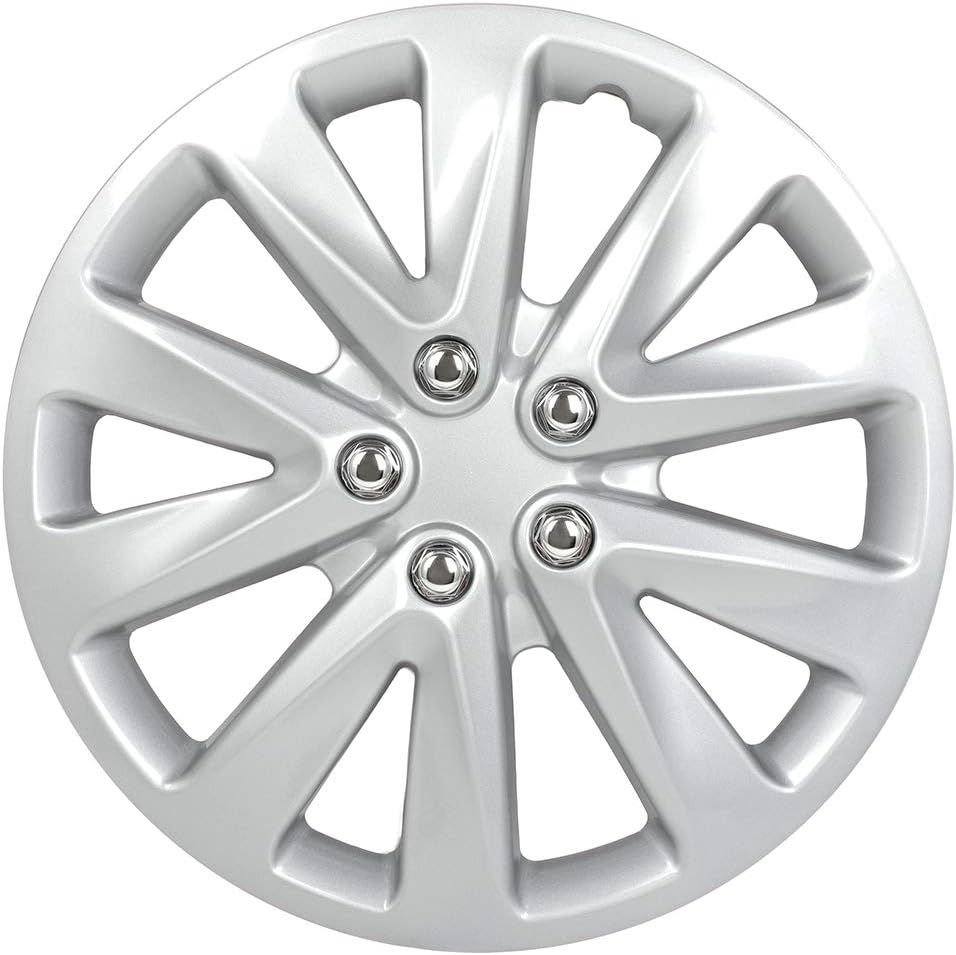 4PC Set 16 inch Silver Hubcap Wheel Cover Snap On Hubcap Y159338