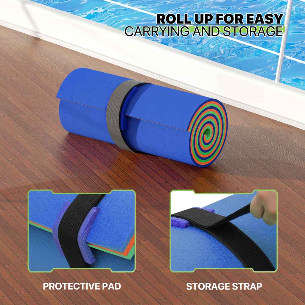 Blue 3-Layer XPE Foam Floating Water Mat U278117