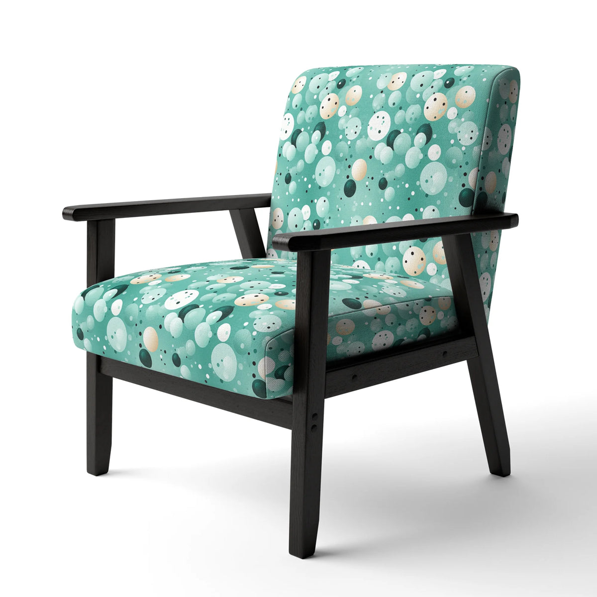 Upholstered Polka Dots Accent Chair K755920