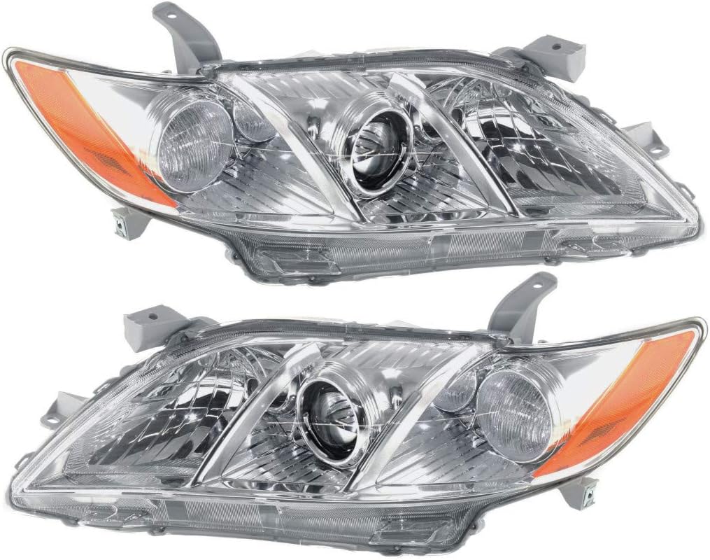 Toyota Camry Headlight 2007 2008 2009 Pair Driver and Passenger Side E929