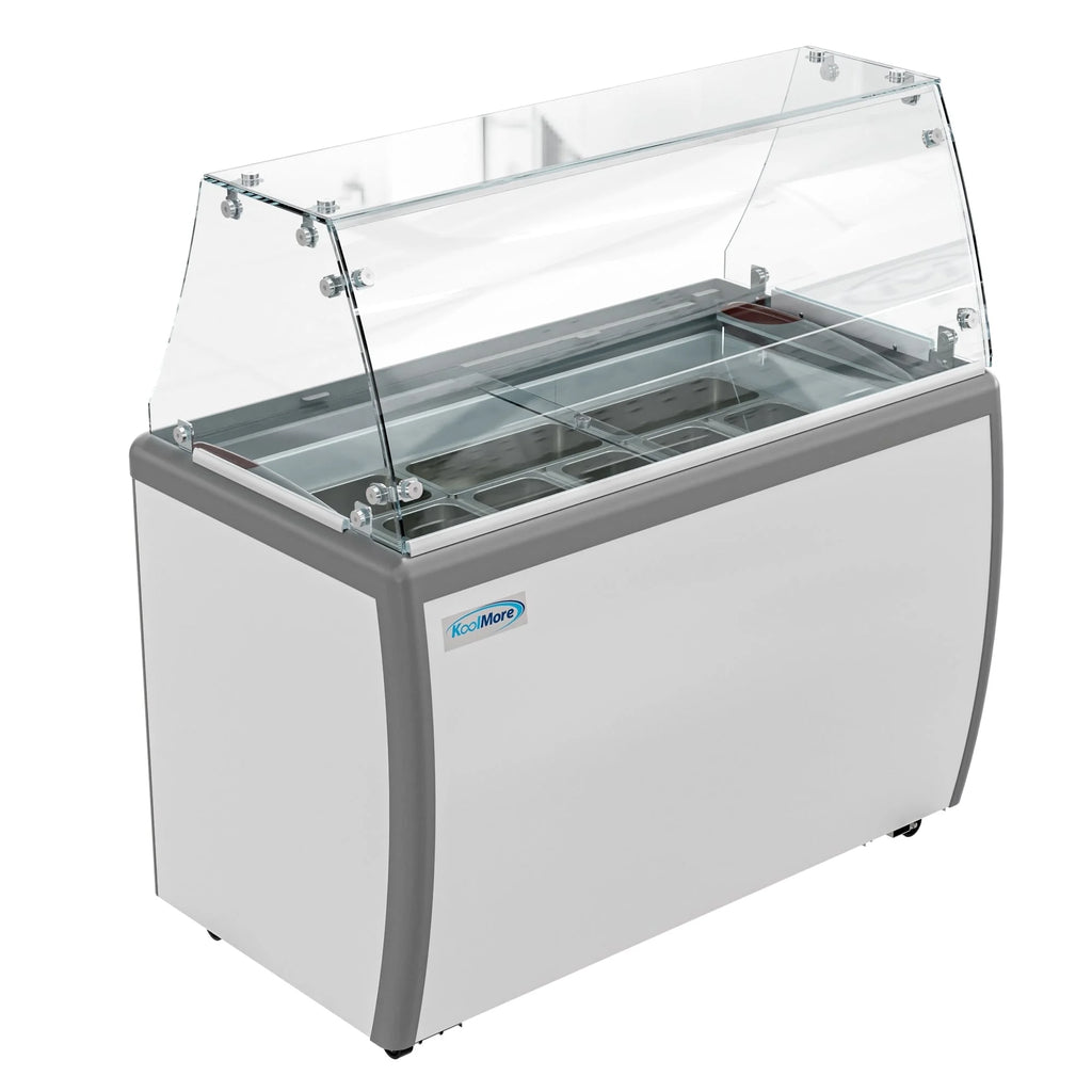 Gelato Dipping Cabinet Display Freezer with Sliding Glass Door and Sneeze Guard 13 cu. ft. R447264