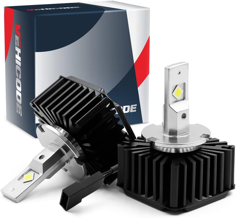 D5S LED Headlight Bulb Conversion Kit, 90W 9000Lms 6000K White, 24-CSP Chips, 2 Pack U719