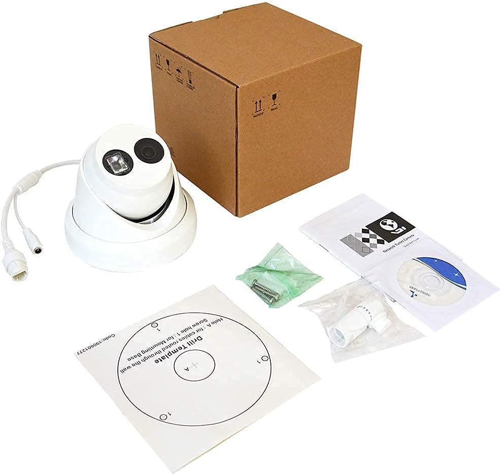 4MP PoE Outdoor Turret IP Camera with 98ft Night Vision, IP67 Waterproof, 256GB Micro SD Storage T9645