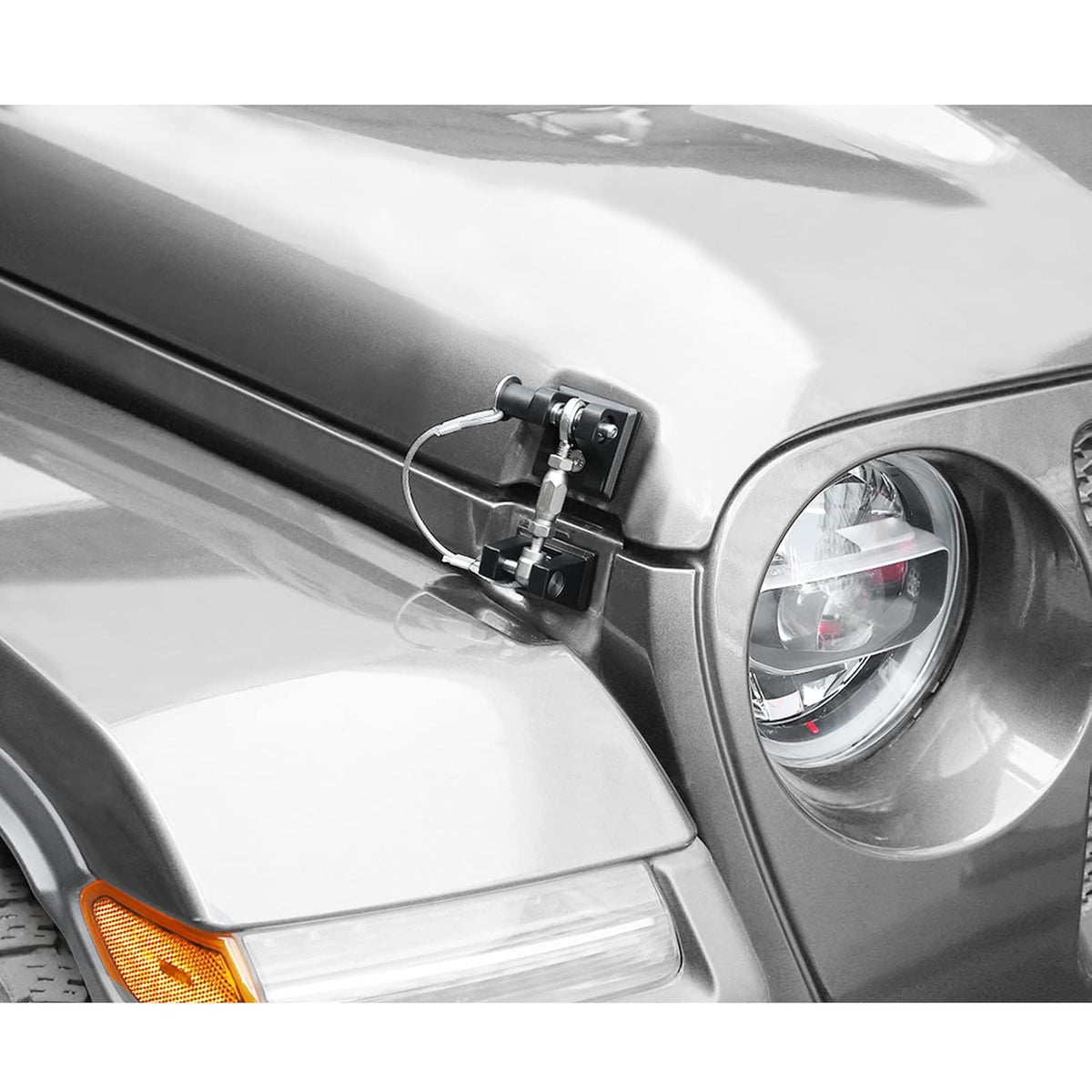 Hood Latches for Jeep Wrangler, Locking Hood Catch Kit Aluminum Alloy, Black, Pack of 2 R622