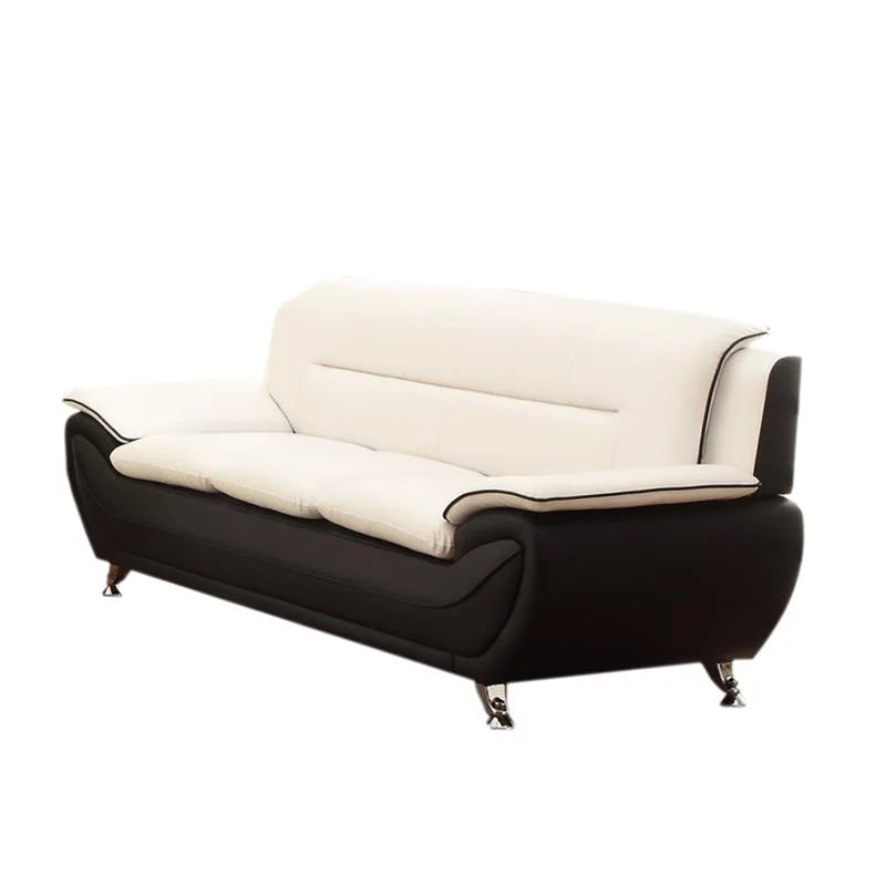 3 Piece Living Room Sofa Set in Black/Beige R85017