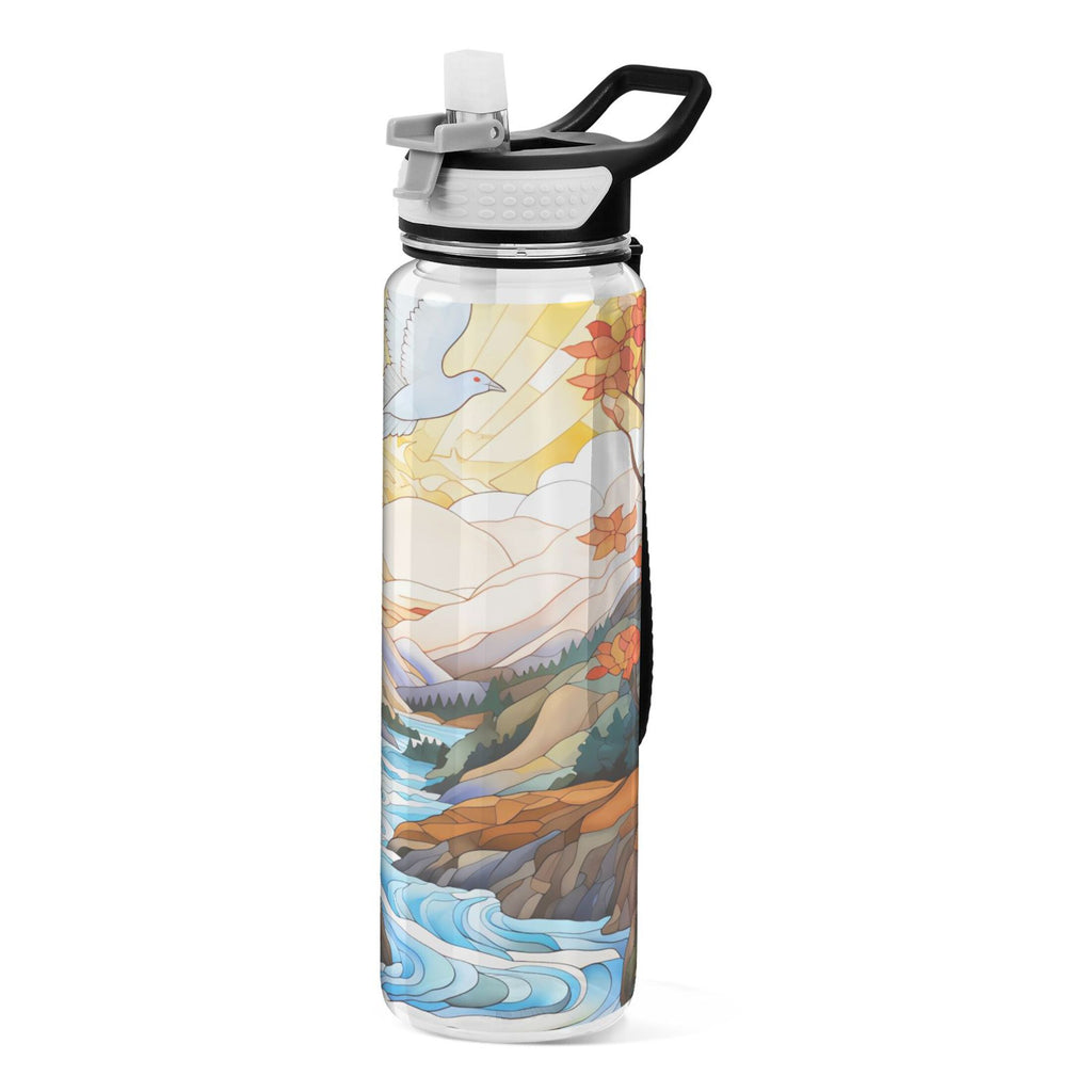 32oz Tritan Leakproof Clear Water Bottle with Straw P872853